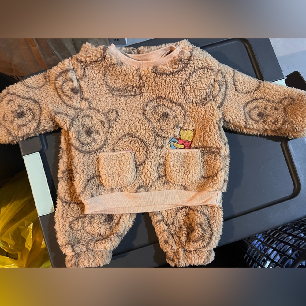 Disney Baby Tan Sherpa Outfit